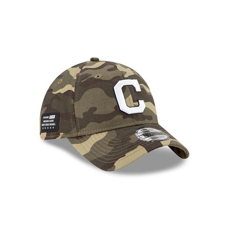 MLB Cleveland Indians Armed Forces Weekend 9Twenty Adjustable (SYH5170) - Green New Era Caps